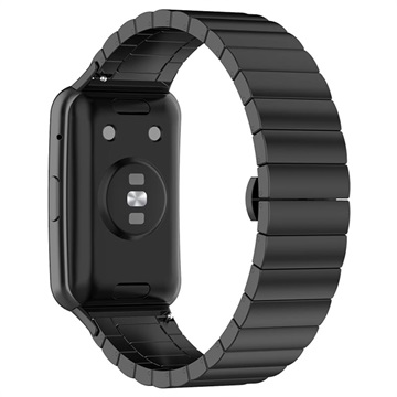 Bransoletka ze stali nierdzewnej do zegarka Huawei Watch Fit - Czarna