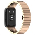 Bransoletka ze stali nierdzewnej do zegarka Huawei Watch Fit - Różowe Złoto