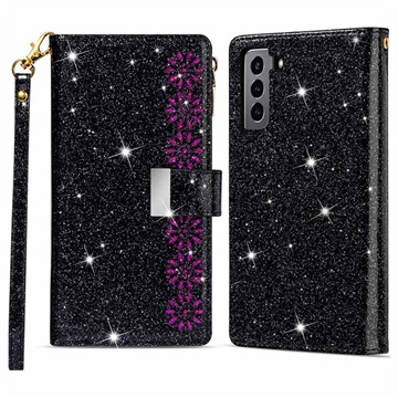 Samsung Galaxy S22 5G Etui z Portfelem Starlight Series - Czarne