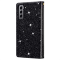 Samsung Galaxy S22 5G Etui z Portfelem Starlight Series - Czarne
