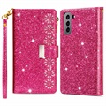 Samsung Galaxy S22 5G Etui z Portfelem Starlight Series - Ciemny Róż