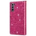 Samsung Galaxy S22 5G Etui z Portfelem Starlight Series - Ciemny Róż