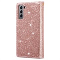 Samsung Galaxy S22 5G Etui z Portfelem Starlight Series - Różowe Złoto