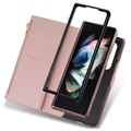 Samsung Galaxy Z Fold4 5G Etui-Portfel z Serii Starlight - Różowe Złoto