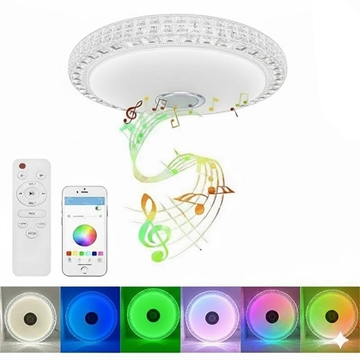 Inteligentna lampa sufitowa LED Starry Sky z głośnikiem Bluetooth i budzikiem - 36W/30cm