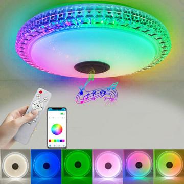 Inteligentna lampa sufitowa LED Starry Sky z głośnikiem Bluetooth i budzikiem - 36W/30cm