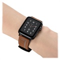 Apple Watch Series 7/SE/6/5/4/3/2/1 Skórzany Pasek Stitched - 41mm/40mm/38mm - Brąz