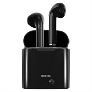 Słuchawki True Wireless Streetz TWS-0007 z etui ładującym - czarne