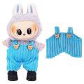 Kombinezon w paski dla mini figurki Labubu 17cm - niebieski