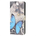 Samsung Galaxy A02s Pokrowiec-Portfel Style Series - Niebieski Motyl