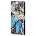 Etui z Portfelem z Serii Style do Samsung Galaxy S21 5G - Niebieski Motyl