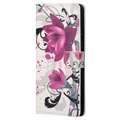 Etui z Portfelem z Serii Style do Samsung Galaxy S21 5G - Kwiat Lotosu