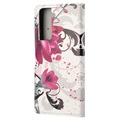 Etui z Portfelem z Serii Style do Samsung Galaxy S21 5G - Kwiat Lotosu