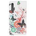 Etui z portfelem z serii Style do telefonu Huawei Nova 5T, Honor 20/20S - Motyle / Koła