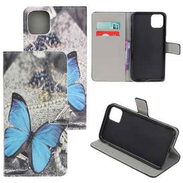 Etui z portfelem z serii Style do telefonu iPhone 11 Pro - Niebieski Motyl