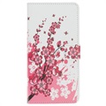 Etui z portfelem z serii Style do telefonu iPhone 11 - Różowe Kwiaty