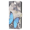 iPhone 13 Mini Pokrowiec-Portfel Style Series - Niebieski Motyl