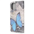 iPhone 13 Mini Pokrowiec-Portfel Style Series - Niebieski Motyl