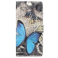 iPhone 13 Pro Max Pokrowiec-Portfel Style Series - Niebieski Motyl