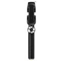 Stylowy Selfie stick Bluetooth z Odłączanym Statywem SK08 - Czarny