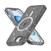 iPhone 16e Hybrydowe Etui Stylish Glitter Series - Zgodność z MagSafe - Czerń