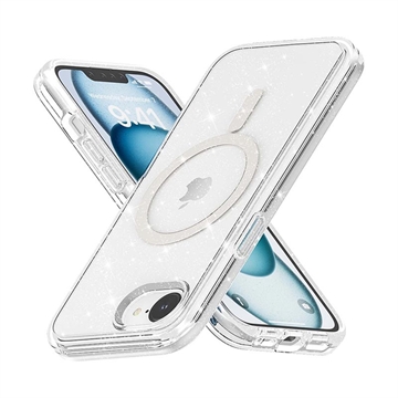 iPhone 16e Hybrydowe Etui Stylish Glitter Series - Zgodność z MagSafe