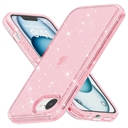 iPhone 16e Hybrydowe Etui Stylish Glitter Series - Róż