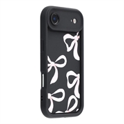 Stylowe, wstrząsoodporne etui TPU iPhone Air z podniesionymi krawędziami - czarny / duża kokarda