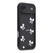 Stylowe wstrząsoodporne etui TPU iPhone Air z podniesionymi krawędziami - czarny / kokardka