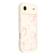 Stylowe, wstrząsoodporne etui TPU iPhone Air z podniesionymi krawędziami - biały / duża kokarda