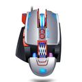 Przewodowa mysz do gier T-WOLF V9 z podświetleniem RGB - srebrna