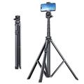 Przenośny statyw i kijek do selfie T01 - 1.8m - czarny