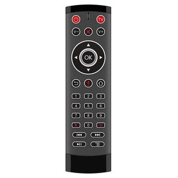 T1-PRO-TV 2-klawiszowa funkcja uczenia się na podczerwień Inteligentny bezprzewodowy pilot zdalnego sterowania z mikrofonem do Android TV Box / Stick