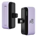 Przenośny Power Bank USB-C T160 Mini - PD 20W, 5000mAh - Fioletowy