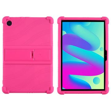 TCL Tab 10L/10 HD 4G Silikonowe etui z podpórką - Ciemny Róż