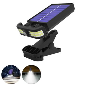 TJ-105 40-diodowa lampa solarna z klipsem - białe światło