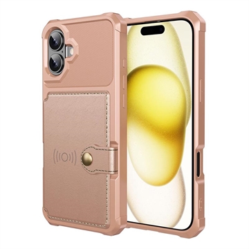 iPhone 17 Etui z TPU ze Schowkiem na Karty - Niebieskie