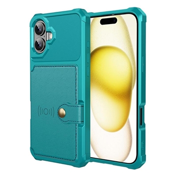 iPhone 17 Etui z TPU ze Schowkiem na Karty - Turkus
