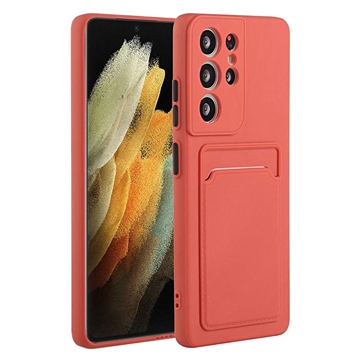 Samsung Galaxy S23 Ultra 5G Etui TPU z Etui na Kartę - Róża