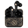 Słuchawki TWS TS-100 Graffiti z Bluetooth 5.0 - Czerń / Złoto