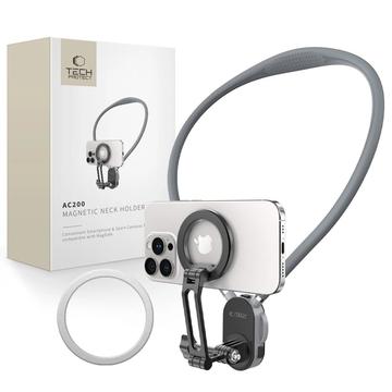 Tech-Protect AC200 MagSafe FPV Neck Mount z głowicą obrotową 360 i adapterem kamery - Kredka Szara