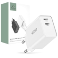 2-Portowa Ładowarka Sieciowa Tech-Protect C35W - 2xUSB-C - Biała