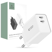 2-Portowa Ładowarka Sieciowa Tech-Protect C35W - 2xUSB-C - Biała