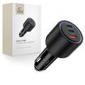 3-portowa ładowarka samochodowa Tech-Protect CC04 175W - 2x USB-C, USB-A - czarna
