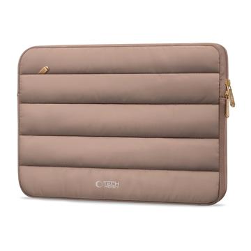 Puszysty pluszowy pokrowiec na laptopa Tech-Protect 13"-14" - orzechowy