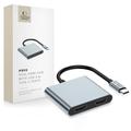 Tech-Protect HB08 Hub wieloportowy USB-C 4 w 1 - 2x HDMI, 2x USB-A, USB-C
