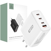 4-Portowa Ładowarka Sieciowa Tech-Protect NC100W-GAN - 3xUSB-C, USB-A - Biała