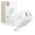 Dwuportowa ładowarka ścienna Tech-Protect NCM33W o mocy 30W - biała
