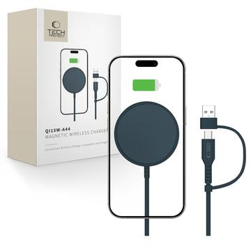 Tech-Protect QI15W-A44 Ładowarka bezprzewodowa MagSafe 15W - granatowy