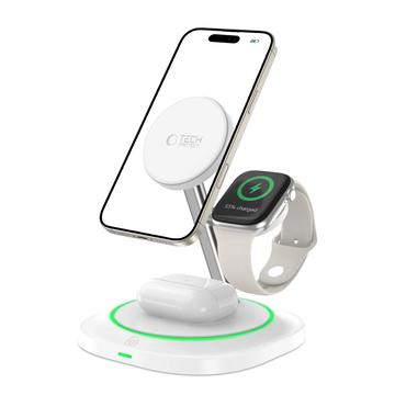 Ładowarka bezprzewodowa Tech-Protect QI15W-A46 3 w 1 MagSafe z podświetleniem atmosferycznym